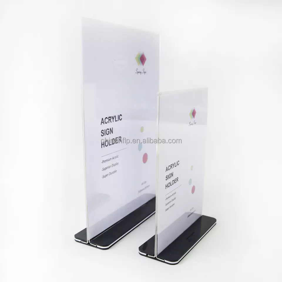 Free standing Leaflet Display Stand a4 Acrylic Poster Menu Holder 8.5 X 11 Inches Acrylic Slant Back Sign Holder