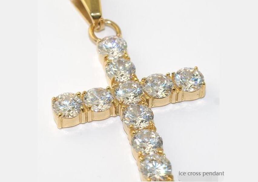 iced out moissanie baguette cross jewelry 925 silver hip hop custom vvs moissanie cross pendant