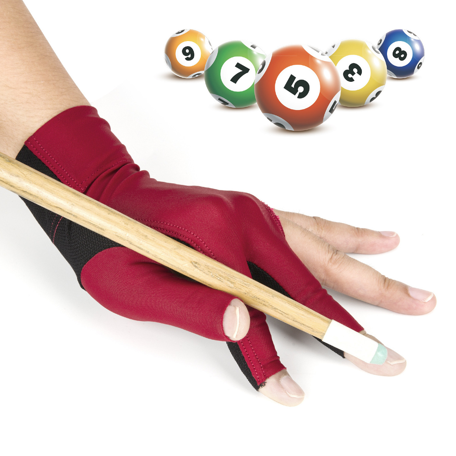 Man Woman Elastic pool cue gloves  for Billiard Shooters  Pool Snooker Cue Sport