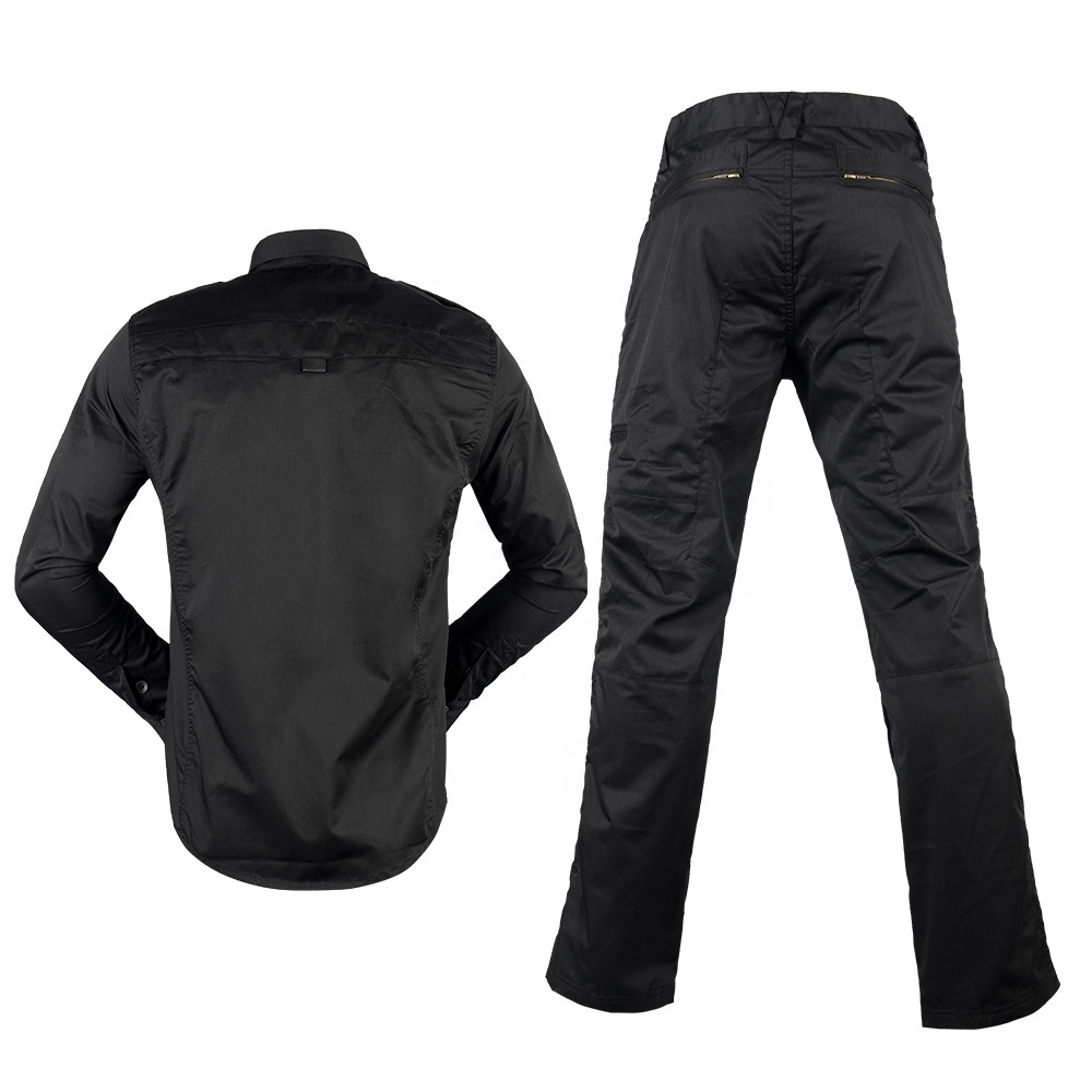 Black color fashion design security dress uniform shirts and pants