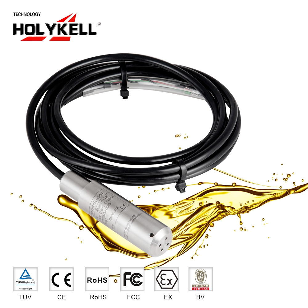 Holykell 4 20ma analog output vertical truck car diesel engine fuel oil tank level sensor for truck car