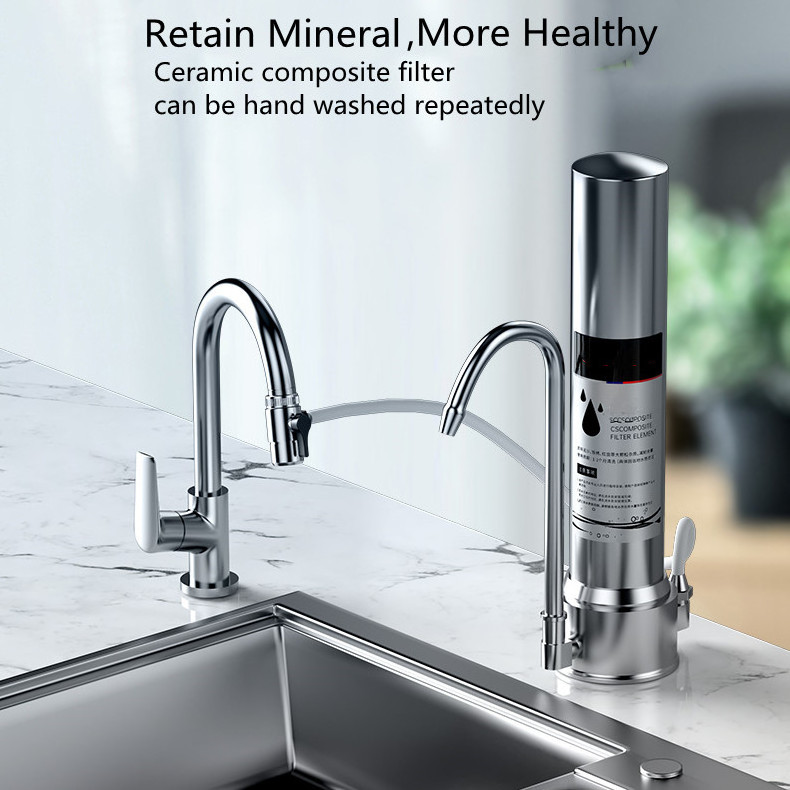 EIREE Countertop Water Purifier Ceramics Household Kitchen Direct Drinking Filter Water System Tap Faucet Water Filter