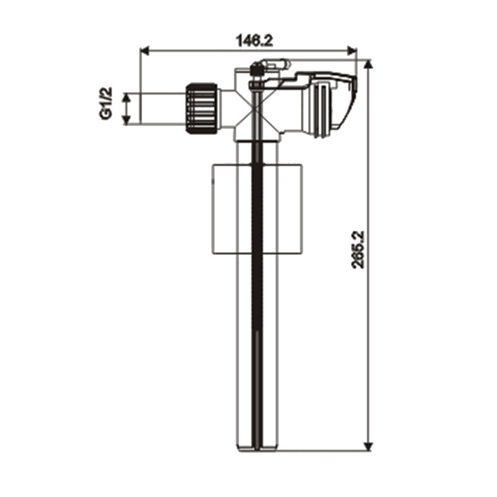 High Quality Wras Tank Fitting Toilet Flush Valve,2 Inch ABS Single Flush Valve Repair Replacement Kit Adjustable Toilet Single