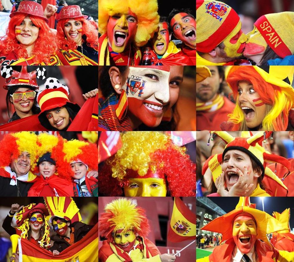 EK 2024 Hot selling Spain football fan head umbrella