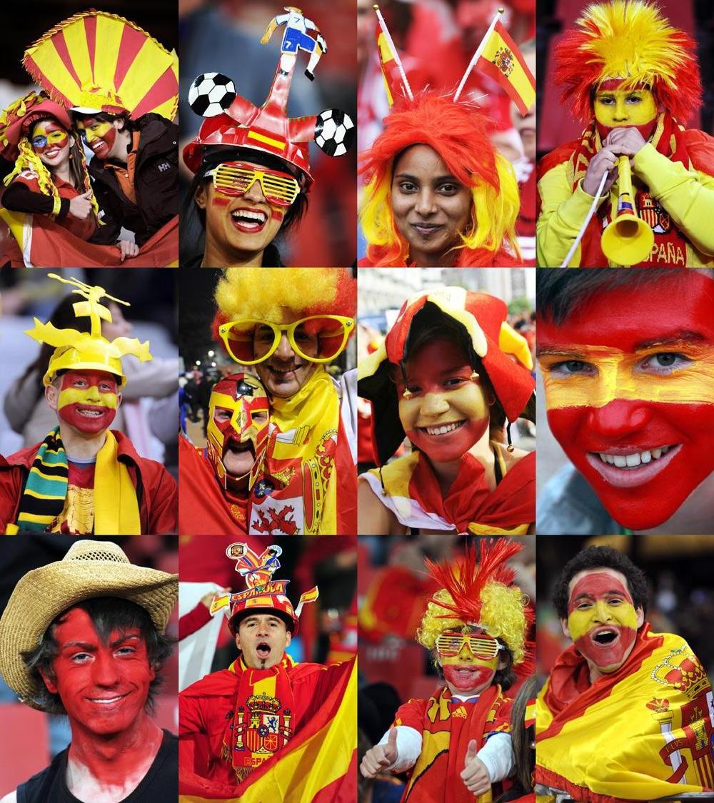 EK 2024 Hot selling Spain football fan head umbrella