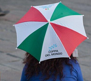 EM 2024 Italy flag head umbrella Italian fans supporter flag umbrella