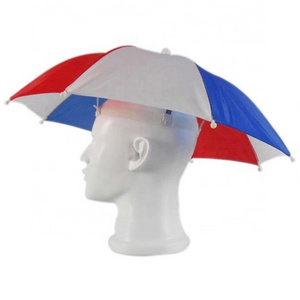 EC 2024 France flag head umbrella french colors flag head umbrella