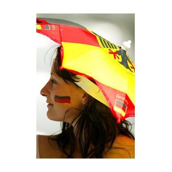 EK 2024 Germany flag head umbrella german colors flag head umbrella