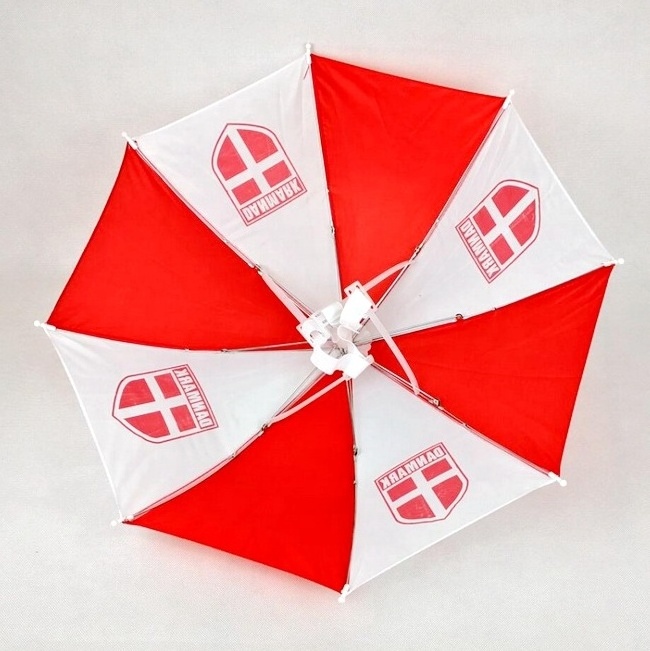 EK 2024 danmark flag head umbrella denmark colors flag umbrella on head