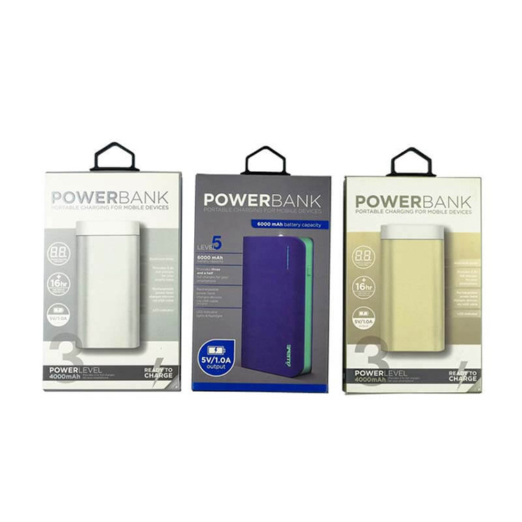 Gift Charger Pvc Plastic Tray Customized Paper Packaging Box For Power Bank Li-ion Battery Pack 3.7v