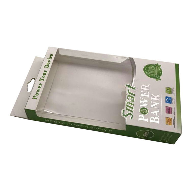 Gift Charger Pvc Plastic Tray Customized Paper Packaging Box For Power Bank Li-ion Battery Pack 3.7v