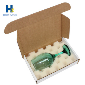 Customized Wine Glass Gift Foam Insert Chocolate Box With Paper Divider