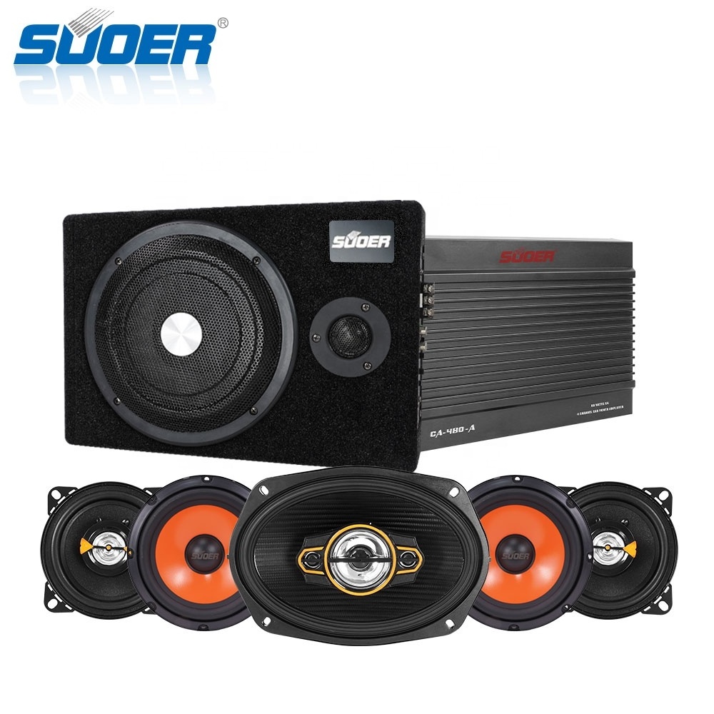 Suoer SP-525A 5 inch 4 Ohm rubber edged black hemp paper sound basin car music bass speaker car speaker subwoofer