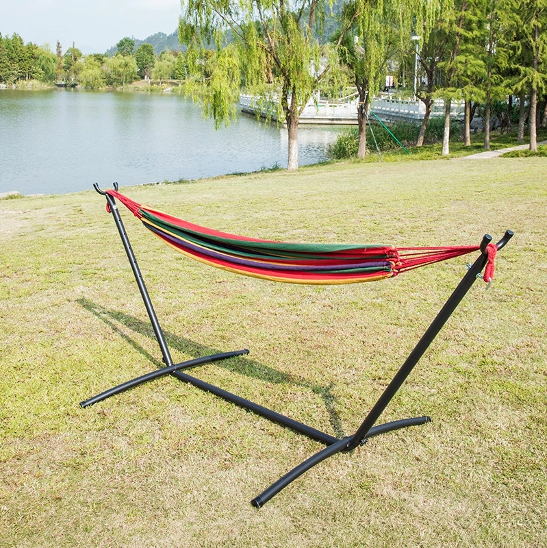 good selling indoor and outdoor portable Hammock With collapsible Steel Stand Hanging Camping Bed