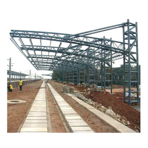 Manufacturer steel pipe truss covers shed for railway station