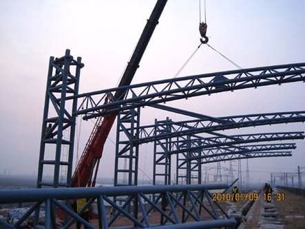 Manufacturer steel pipe truss covers shed for railway station