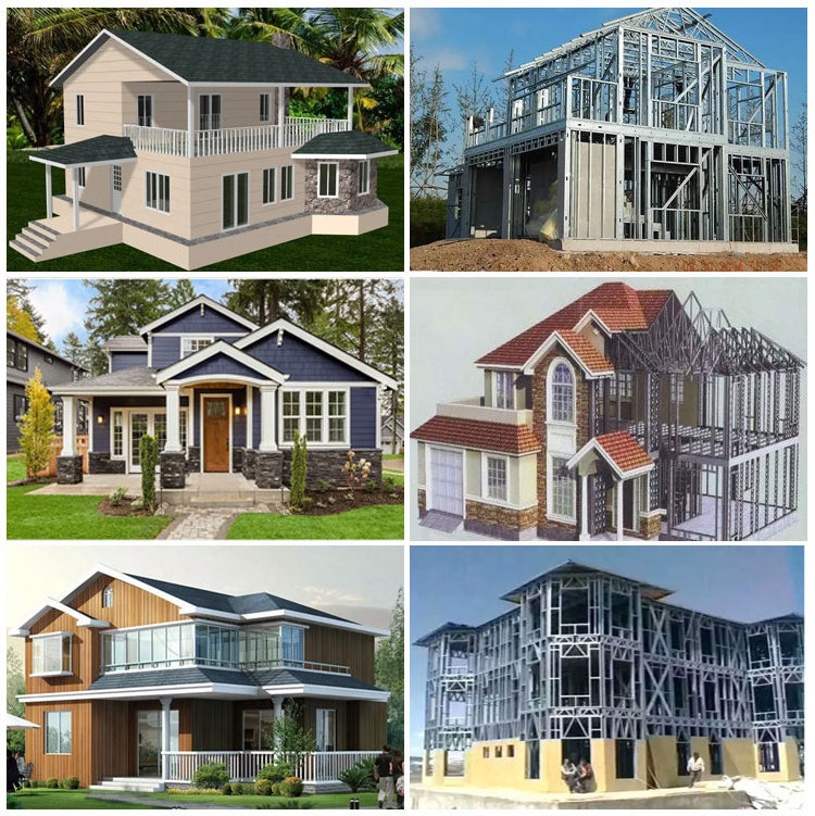 Cheap Light Steel Prefab Villa Steel Structure House Luxury Villa House Prefabricated Home