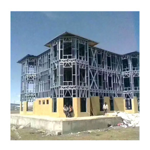 Prefabricated Fabrication Steel Space Frame Metal Galvanized Steel Structure Residential Building For Sale