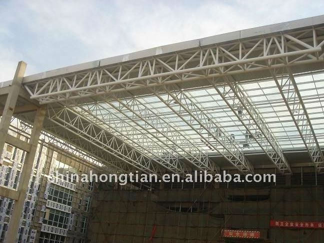 Manufacturer steel pipe truss covers shed for railway station