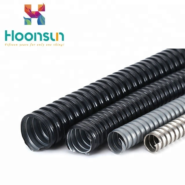 PVC jacketed metallic grey metal flexible conduit flexible corrugated electrical conduit pipes