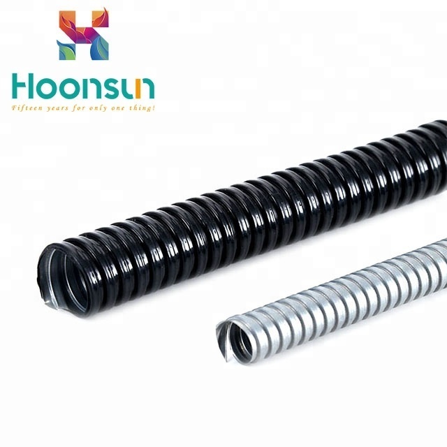 PVC jacketed metallic grey metal flexible conduit flexible corrugated electrical conduit pipes