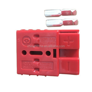 Red SMH SY175A 600V 2 pin Power Connector Battery Plug With #1/0 Contacts For SMH 175A 600V