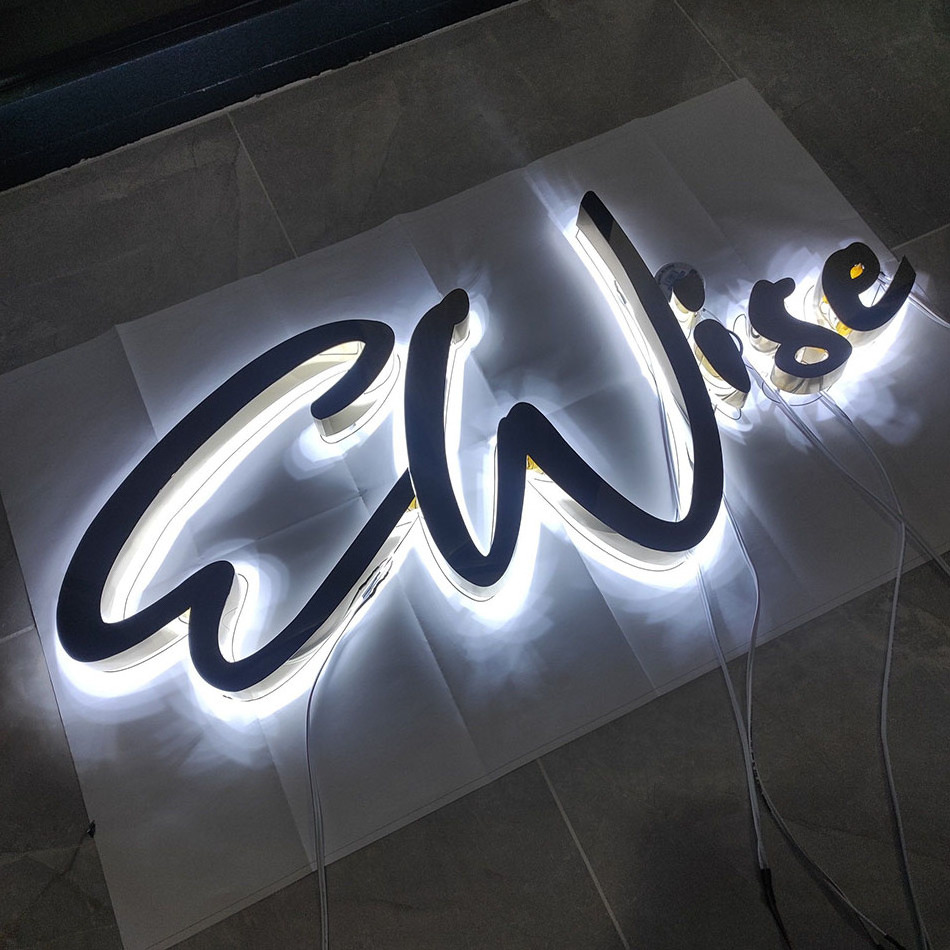 Manufacturer Custom wall 3d logo sign led business signs shop name Business Sign outdoor 3D Channel Letter