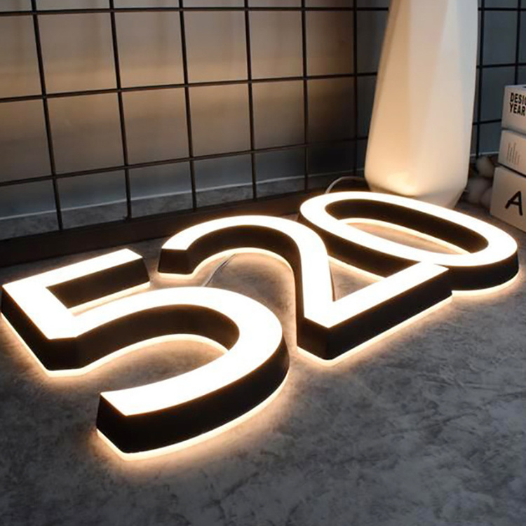 Professional custom letter sign board led 3d luminous logo design acrylic sign board