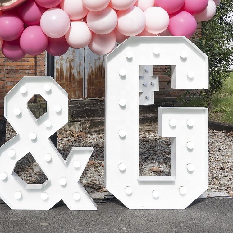 New Product wedding decoration Last Name Large Marquee Letters 3ft/4ft/5ft celebration marquee numbers 4ft marquee letters