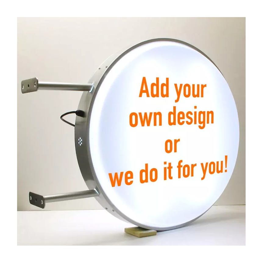 Chinahoo wholesale 60cm round shape  circle  advertising signage aluminium frame led light box