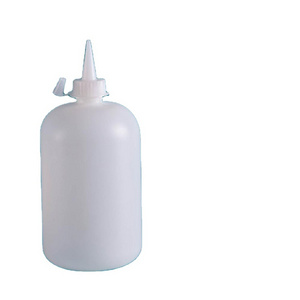 Hopson 500ml hot selling empty round mouth HDPE glue plastic bottle