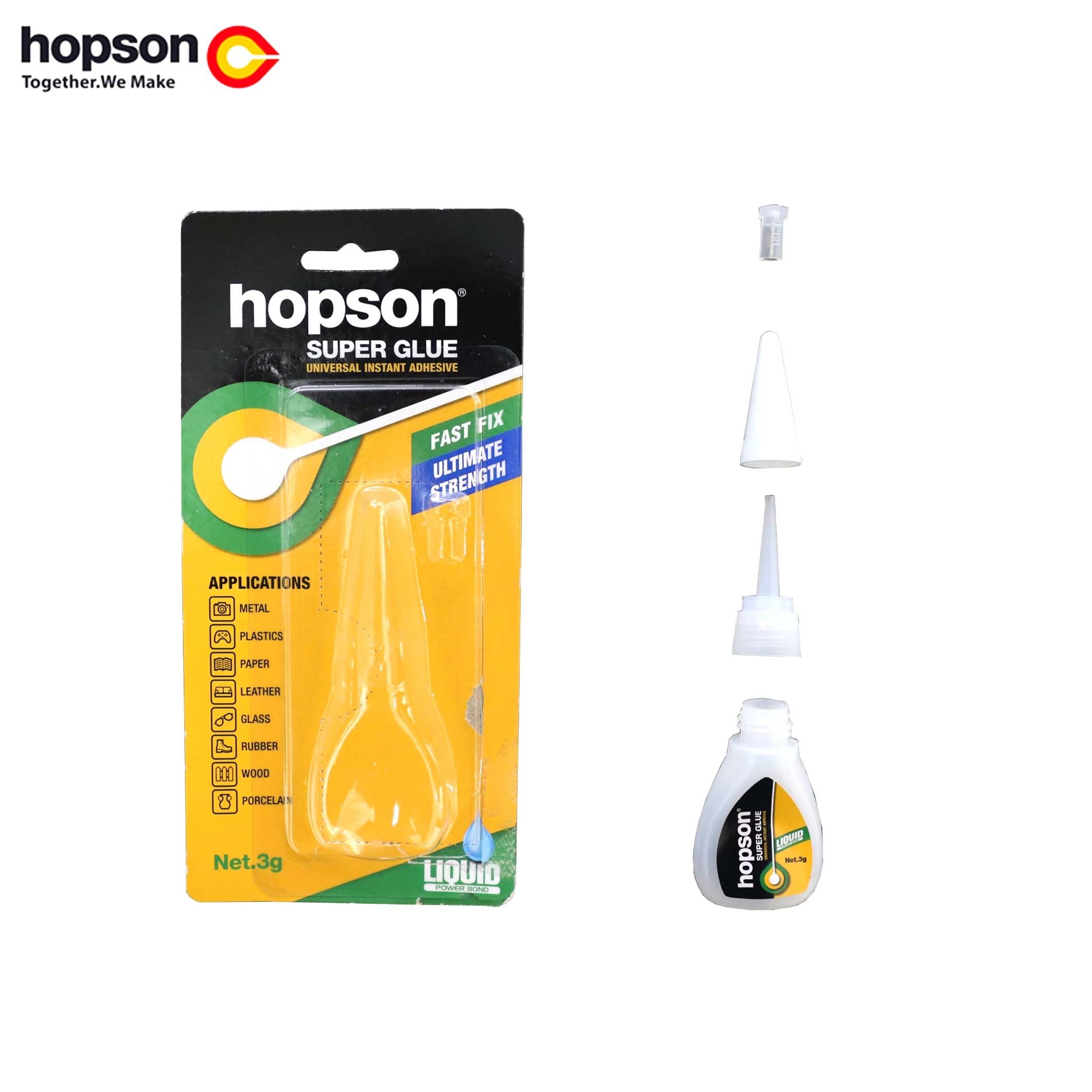 Hopson HCP-101 flexible  adhesive super glue wholesale  polyfix instant super glue 505 With Pin