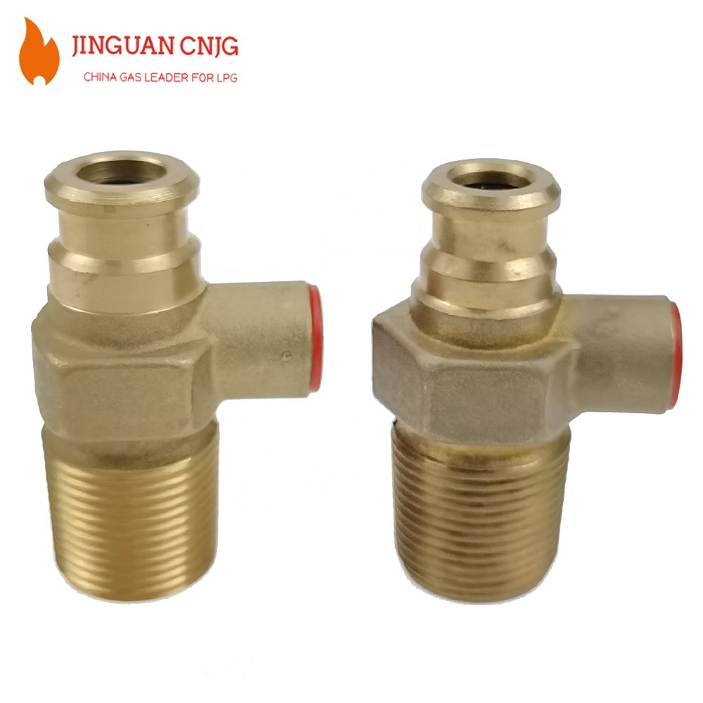 CNJG High Quality 20mm 22mm LPG Gas Manual Safety Clip-on Brass Valve LPG Gas Valve 12.5KG Propane gas Cylinder valve