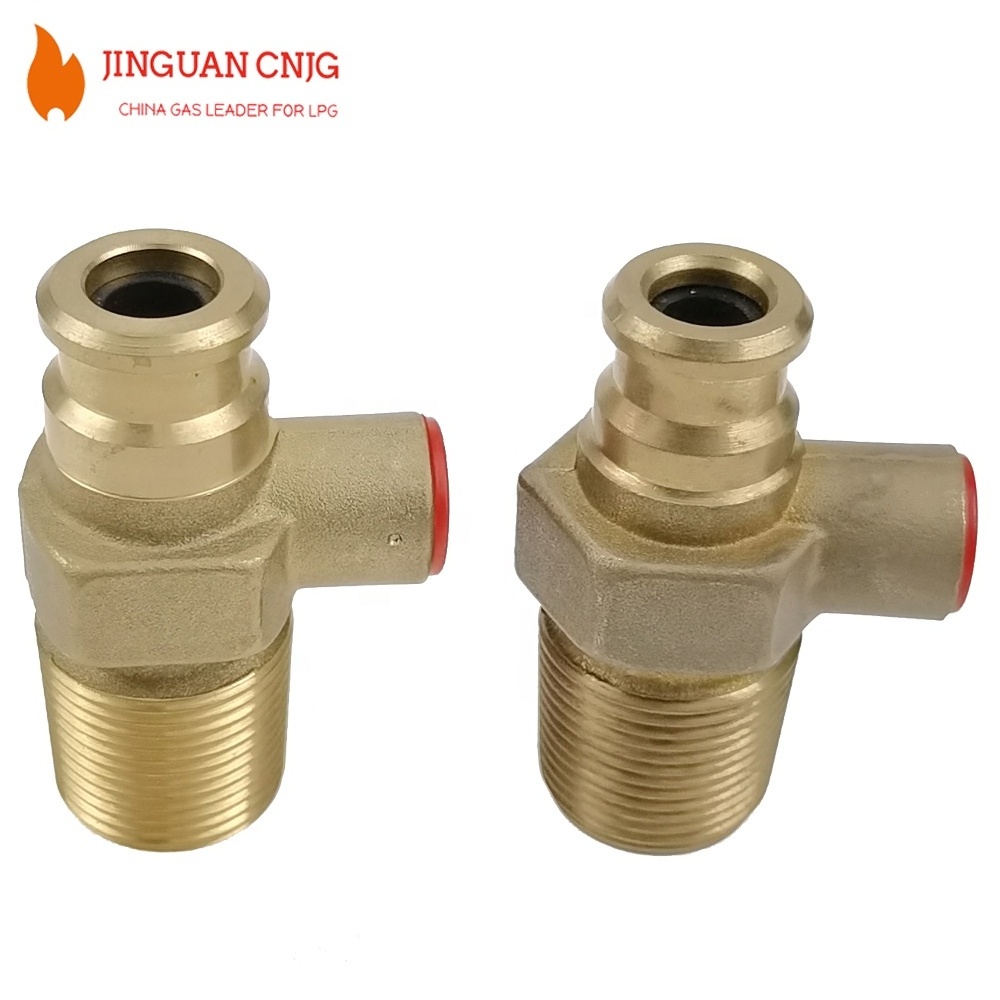 CNJG High Quality 20mm 22mm LPG Gas Manual Safety Clip-on Brass Valve LPG Gas Valve 12.5KG Propane gas Cylinder valve