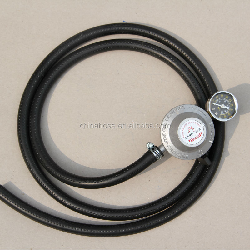 High Pressure PVC Gas Hose,8mm Black LPG Gas Hose and Gas Regulator,Valve