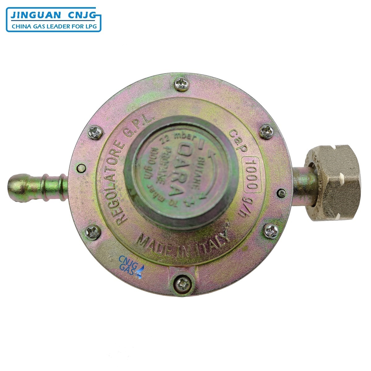 CNJG High Quality Low Pressure Adjustable LPG Gas Cook Regulator for Cylinder Italy Model