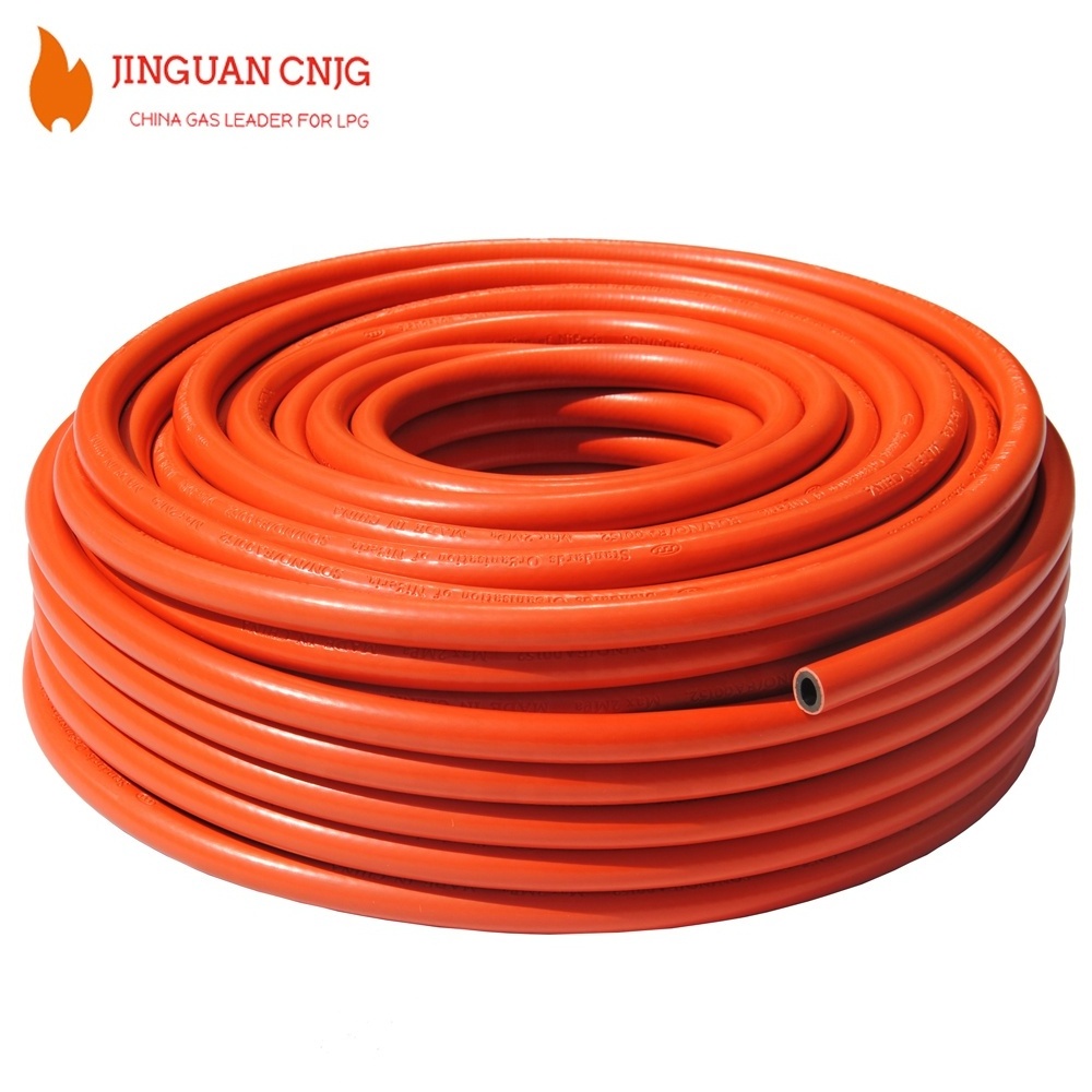 9mm Orange PVC Gas Hose, Flexible Heat Resistant Hose 10mm PVC Pipe, PVC LPG Gas Hose Pipe