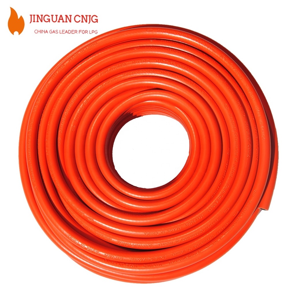 9mm Orange PVC Gas Hose, Flexible Heat Resistant Hose 10mm PVC Pipe, PVC LPG Gas Hose Pipe