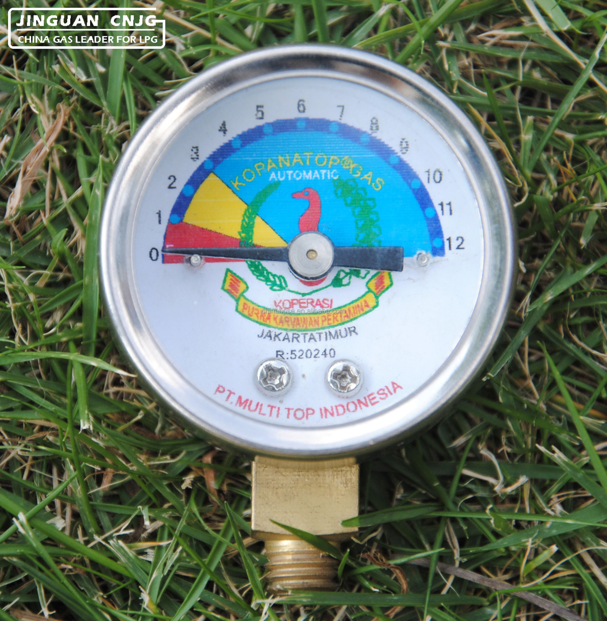 CNJG Propane LPG Gas Pressure Gauge Meter Manometer for LPG Butane Gas Cooking Regulator Cylinder Use