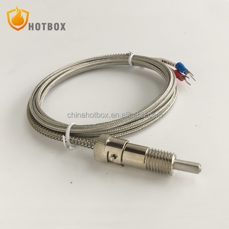 K J E T type thermocouple with bayonet adjusted spring prbe 4x30mm for injection molding machine PVC plastic extruder machine