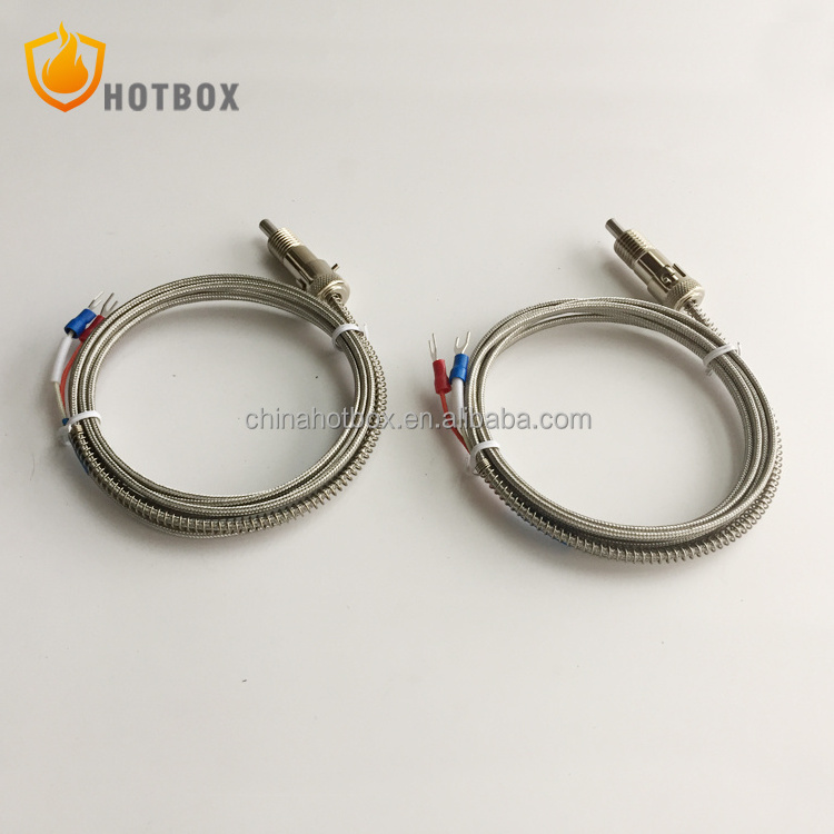 K J E T type thermocouple with bayonet adjusted spring prbe 4x30mm for injection molding machine PVC plastic extruder machine