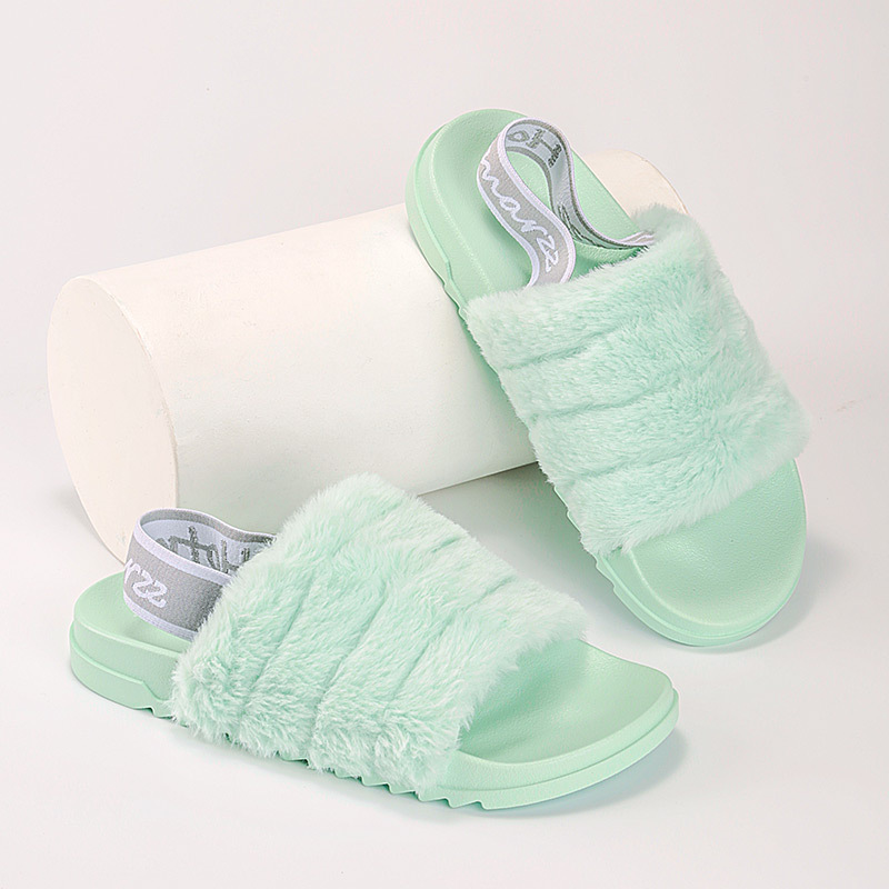 new design soft women sandals winter cotton macaron color essentials slide slippers for home