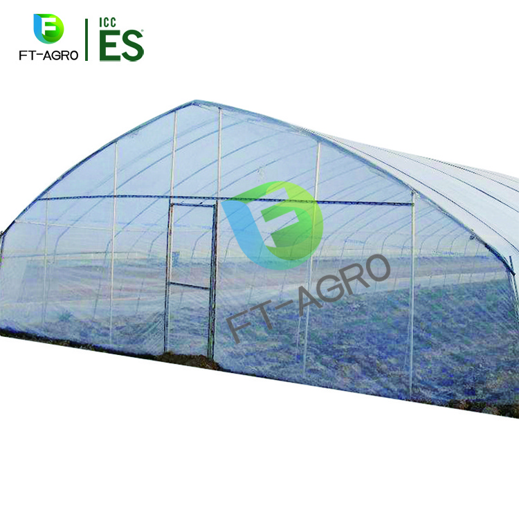 Low cost used commercial single-span PO flim greenhouse framing for sale