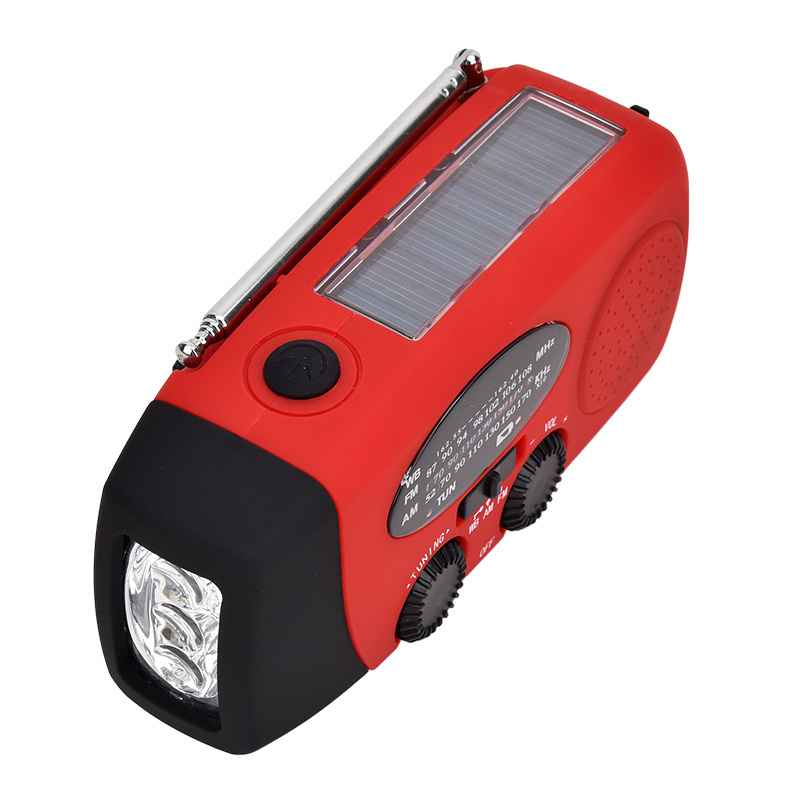 Emergency Solar Hand Crank Fm/Am Wb Radio With Lithium Battery