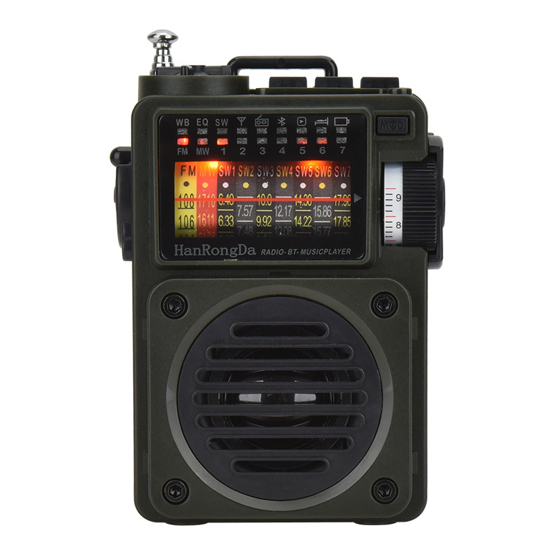 HRD700 Portable multimedia music player Full band radio FM AM SW receiving BT TF card playing outdoor audio radio