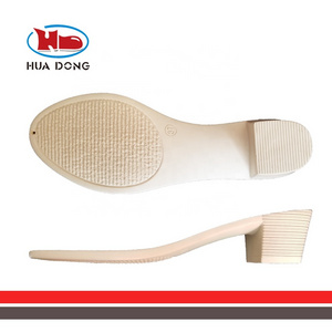 Sole Expert Huadong Manufacture High Wedge Heel PU Sandal Outsoles For Women Shoes