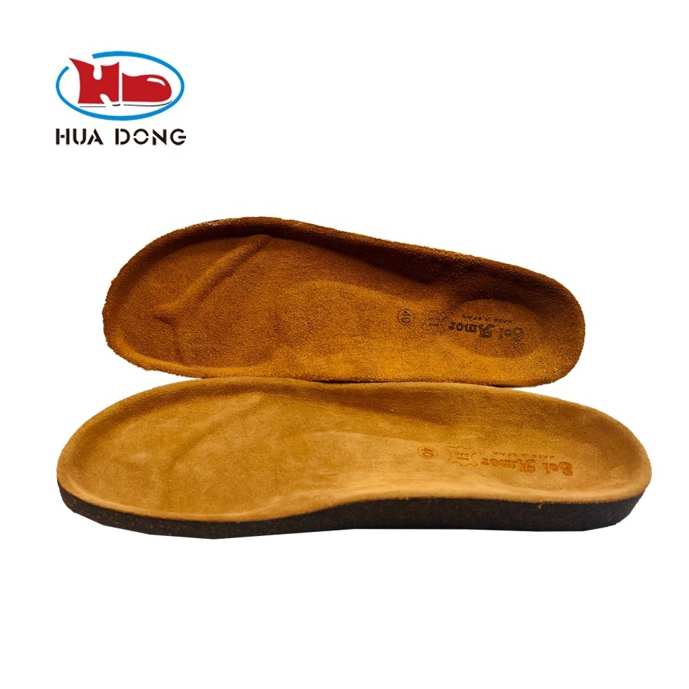 Sole Expert Huadong  Corks Material Flocking Sandal Wood Outsole Suelas Leather Cork Sandal Midsole Sole