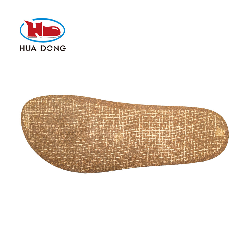 Sole Expert Huadong  Corks Material Flocking Sandal Wood Outsole Suelas Leather Cork Sandal Midsole Sole