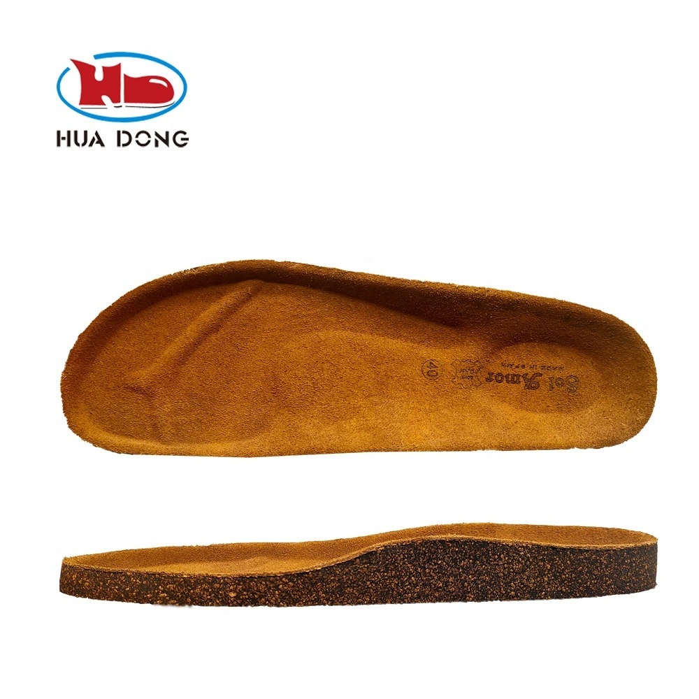 Synthetic Leather  cork mixed with rubber slipper sandal soles for adult