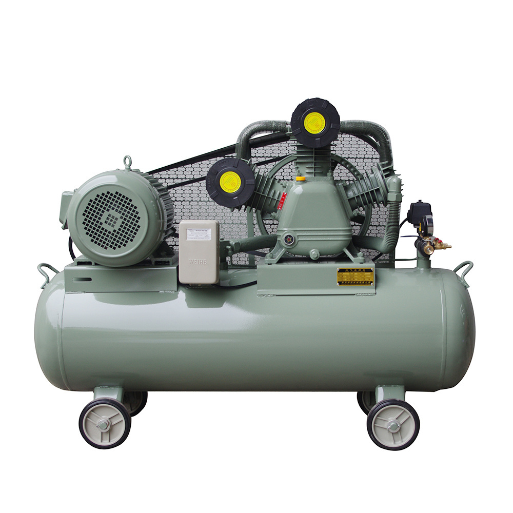 Low noise electric tyre change 175psi 5.5kw/7.5hp 12.5bar oil lubrication belt type air compressor